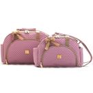 Kit Conjunto Bolsas Maternidade Bebe Menina Menino Enxoval Miellu - Linha Pópeti- Bolsa G, Bolsa P e Trocador - 3 peças