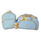 Kit Conjunto Bolsas Maternidade Bebe Menina Menino Enxoval Miellu - Linha Pópeti- Bolsa G, Mochila e Trocador - 3 peças