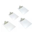 Kit Conjunto C/ 4 Prancheta Acrilica A4 Garra Aço Cristal