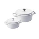 Kit Conjunto Caçarola Hercules Revestimento Ceramico Indução Branca 3L + 6,8L Kit Conjunto Caçarola Hercules Revestimento Ceramico Indução Branca 3L + 6,8L