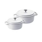 Kit Conjunto Caçarola Hercules Revestimento Ceramico Indução Branca 4,3L + 6,8L Kit Conjunto Caçarola Hercules Revestimento Ceramico Indução Branca 4,3L + 6,8L