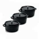 Kit Conjunto Caçarola Hercules Revestimento Ceramico Indução Preto 2,4L + 2,4L + 2,4L Kit Conjunto Caçarola Hercules Revestimento Ceramico Indução Preto 2,4L + 2,4L + 2,4L