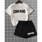Kit Conjunto Camiseta Shorts Feminino Chicago Academia Treino Leve Blusinha e Short