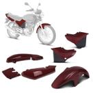 Kit Conjunto Carenagem Ybr 125 2000 Até 2008 Pro Tork - 3 PEÇAS Paralama + Rabeta + Tampa Lateral