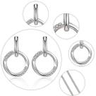 Kit Conjunto Colar e Par de Brincos Luxo Brilho Prateado