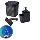 Kit Conjunto Cozinha de Pia 3 itens Preto Kit Conjunto Cozinha de Pia 3 itens Preto