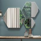 Kit Conjunto de Painéis Decorativos Espelhados Hexagono 3 Peças ES13 Dalla Costa