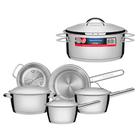 KIT - Conjunto de Panelas Inox 5 PCS Allegra + Panela Inox Fundo Triplo Solar 4,7L - Tramontina