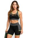 Kit Conjunto Fitness Feminino Academia Short Top e Regata