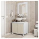 Kit Conjunto Gabinete Armario Banheiro Espelho Clean Caemmun Kit Conjunto Gabinete Armario Banheiro Espelho Clean Caemmun