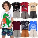 Kit Conjunto Infantil Verão Menino Com 2 Conjuntos Sortidos