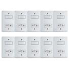 Kit Conjunto Interruptor 4x2 1 Tecla Simples 10A + 1 Tomada 10A 250V