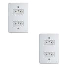 Kit Conjunto Interruptor 4x2 2 módulos 2P+T 10A 250V