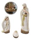Kit Conjunto Jogo 3 Peças Sagrada Família Decoração Natal Kit Conjunto Jogo 3 Peças Sagrada Família Decoração Natal