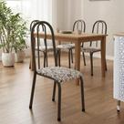 Kit Conjunto Jogo De 4 Cadeiras Sala De Jantar Cozinha Aço Metal Kit Conjunto Jogo De 4 Cadeiras Sala De Jantar Cozinha Aço Metal