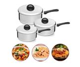 Kit Conjunto Jogo de Panelas Nigro Criativa Aluminio Reforçadas 3,2L2,4L e 1,8L Com 3 Peças