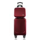 Kit Conjunto Mala de Viagem Bordo 10kg Rígida Cadeado Rodas 360º Duplas mais Frasqueira Rígida Gladiador A6MB