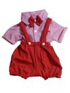 kit conjunto menino Bebê Infantil Camisa jardineira egravata