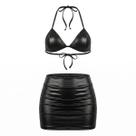 Kit Conjunto Mini Saia e Top Biquíni Cirrê Vinil Sintético Puro Charme Kit Conjunto Mini Saia e Top Biquíni Cirrê Vinil Sintético Puro Charme