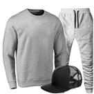 Kit Conjunto Moletom + Boné Masculino Casual Conforto