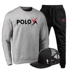 Kit Conjunto Moletom + Boné Masculino Conforto Dia a Dia