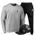 Kit Conjunto Moletom + Boné Masculino Dia a Dia Conforto Kit Conjunto Moletom + Boné Masculino Dia a Dia Conforto