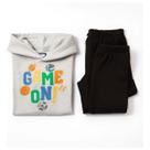 Kit Conjunto Moletom Infantil Capuz Calça Escola Passeio Confortável Roupa Quente Criança Estilo