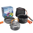 Kit Conjunto Panelas Compactas Camping Ds-308 Com Chaleira