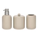 Kit Conjunto Para Banheiro Lavabo Dispenser Copo Porta Escova E Porta Algodão Em Poliresina 3 Peças Kit Conjunto Para Banheiro Lavabo Dispenser Copo Porta Escova E Porta Algodão Em Poliresina 3 Peças