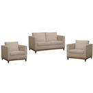 Kit Conjunto Sofá Namoradeira 2 Lugares e Poltrona Living Decorativa Sala de Estar Moderna Rubi Kit Conjunto Sofá Namoradeira 2 Lugares e Poltrona Living Decorativa Sala de Estar Moderna Rubi