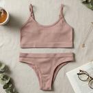 Kit Conjunto Sutiã Top Sem Bojo Alcinha e Calcinha Feminino