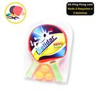 Kit Conjunto Tênis de Mesa Ping Pong com Rede 2 Raquetes 3 Bolinhas e 2 Suportes Infantil Adulto
