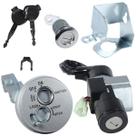 Kit conjunto travas chave ignição Biz125 2006 a 2008 contato trava ignição do banco 3 peças Kit conjunto travas chave ignição Biz125 2006 a 2008 contato trava ignição do banco 3 peças