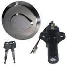 Kit conjunto travas chave ignição CBX250 Twister 2001 a 2008 contato tampa do tanque 2 peças