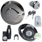 Kit conjunto travas chave ignição CG125 Titan ES KS 2000 a 2001 contato tampa tanque lateral capacete guidão 5 peças