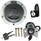 Kit conjunto travas chave ignição XRE190 2016 a 2020 contato tampa do tanque trava do capacete 3 peças