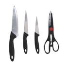 Kit Conjunto Utensílios Para Cozinha Aço Inox Multiuso Jogo De Facas Moderno