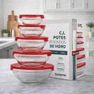 kit Conjuto De Potes Vidro Resistente Organizadores De Cozinha Multiuso