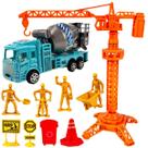 Kit Construção brinquedo obra construtor Caminhão guindaste