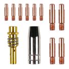 Kit Consumíveis 12 Peças Bico Contato M6x25 Bocal Difusor Tocha Solda Mig Mag 0.8mm Mb 15ak Kit Consumíveis 12 Peças Bico Contato M6x25 Bocal Difusor Tocha Solda Mig Mag 0.8mm Mb 15ak