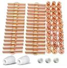 kit Consumíveis Pt31 Cut-40 Plasma Bico Eletrodo Longo 45 Peças kit Consumíveis Pt31 Cut-40 Plasma Bico Eletrodo Longo 45 Peças