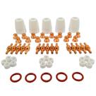 Kit Consumíveis Tocha Plasma Curto com 55 Peças V8 BRASIL