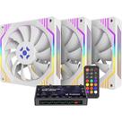 Kit controladora c/3 fans argb branco fortrek frosty
