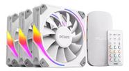 Kit cooler fan controladora para gabinete 3un sangue frio 3 argb white ghost 120mm pcyes - k3argbsf3wgbr
