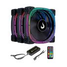 Kit Cooler Gabinete Rise Mode Aura Pro Com 3x Fans 120mm ARGB 1650RPM RMAUB02ARGB Kit Cooler Gabinete Rise Mode Aura Pro Com 3x Fans 120mm ARGB 1650RPM RMAUB02ARGB