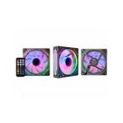 Kit Cooler K-mex Aatak1, 3 Coolers, ARGB, 120 mm, Com Controladora