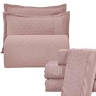 Kit Coordenado Grécia Cobre Leito + Jogo De Cama King Bordado Inglês 300 Fios - 7 Peças - Roxo Malva Kit Coordenado Grécia Cobre Leito + Jogo De Cama King Bordado Inglês 300 Fios - 7 Peças - Roxo Malva