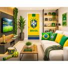 Kit copa do mundo capas de almofadas+bandeira+capa de porta 6 peças Kit copa do mundo capas de almofadas+bandeira+capa de porta 6 peças