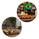 Kit Copa Palito De Dente 500un Espeto Brasil C 100