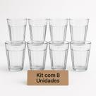 Kit Copo Americano de Vidro 190ml Com 8 Unidades